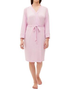 GAPBody Women's Long-Sleeve Ribbed Belted Robe - Butterfly Pink Size XL  21100